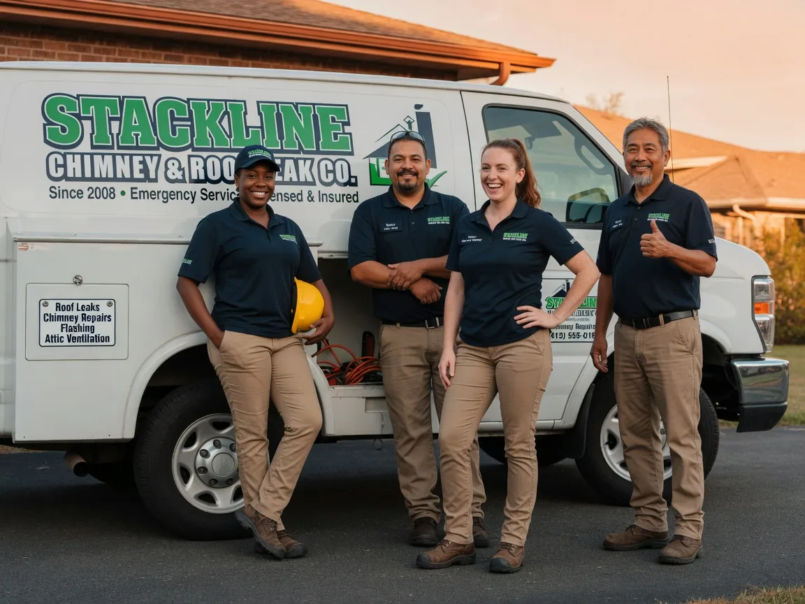 Chimney flashing repair company in Woodville, TX